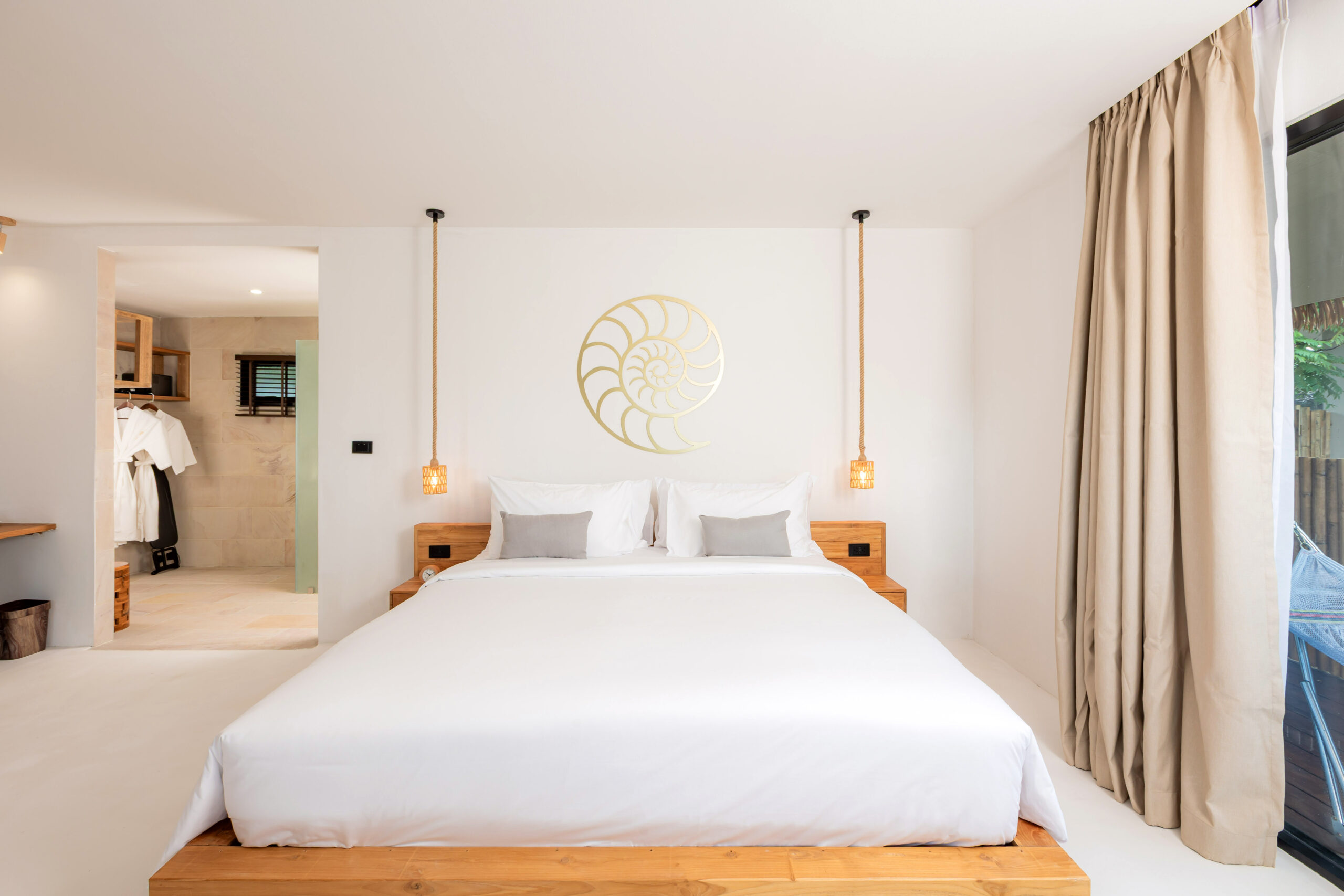 Bedroom area sea view pool villa
