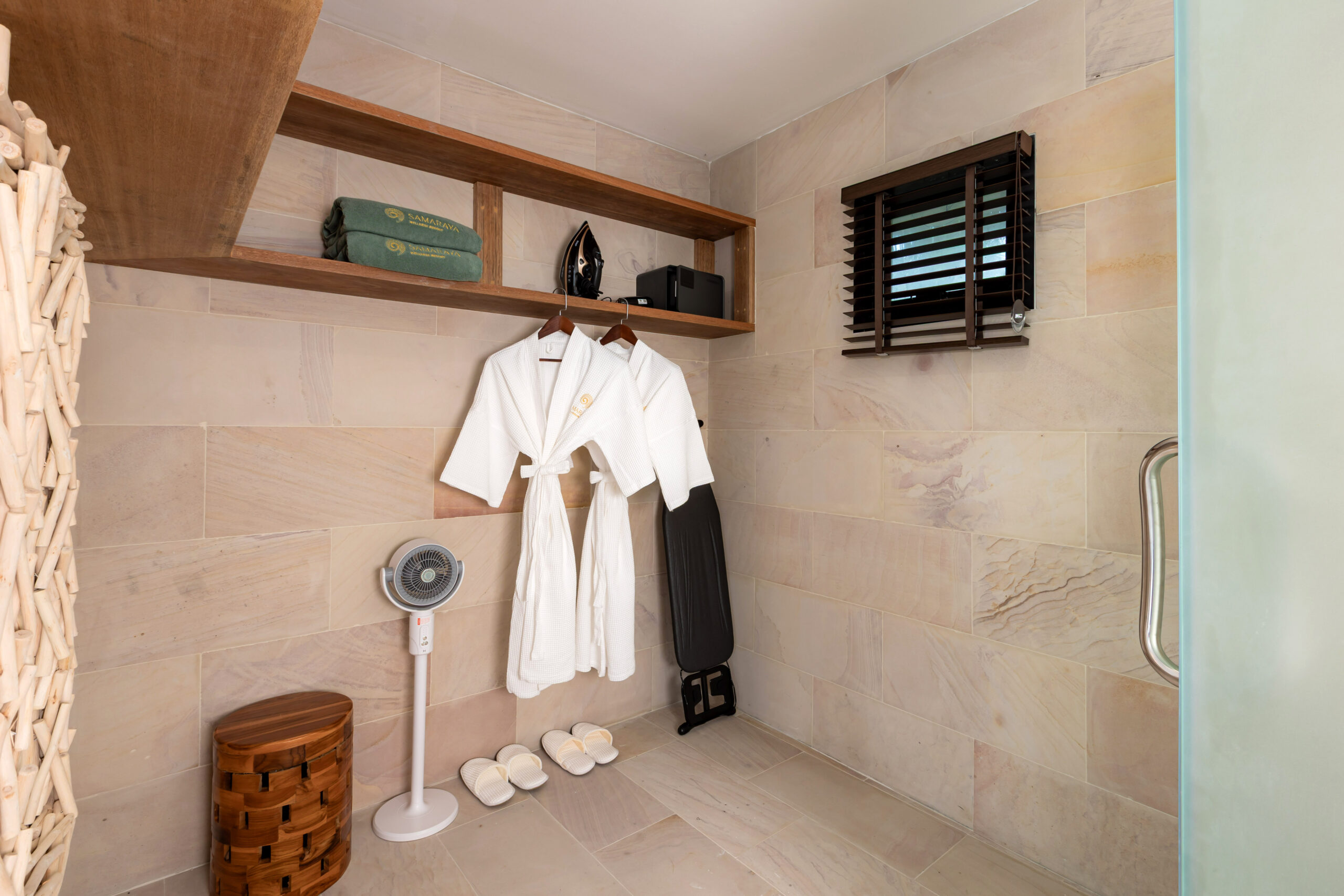 Dressing area sea view pool villa